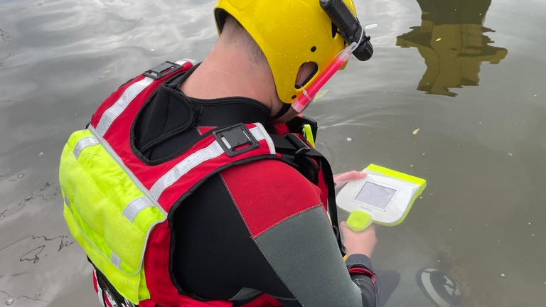 Handsonargerät Aqua-Eye für die Wasserrettung