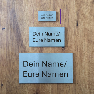 personalisierte Spendentafel klein