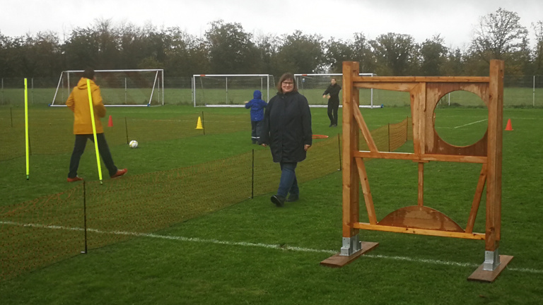 Einbindung  Lebenshilfe beim Fußballgolf