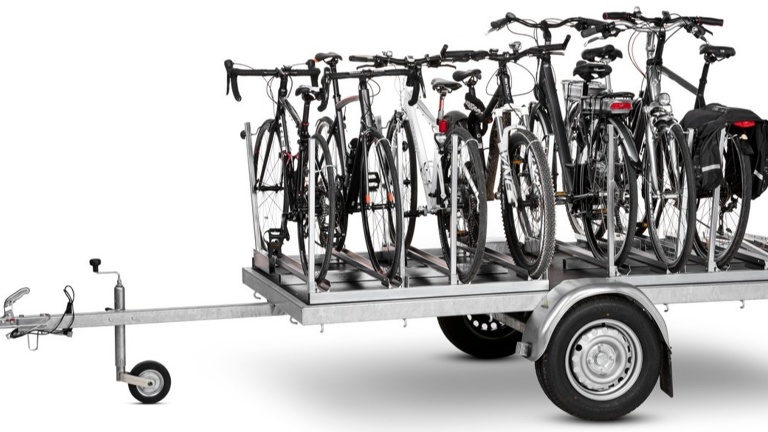 PKW Fahrrad-Transportanhänger für 10 Fahrräder / E-Bikes