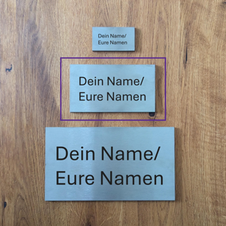 personalisierte Spendentafel mittel