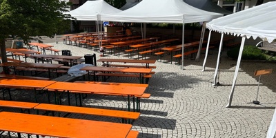Faltpavillons für den Schlater Maibaumhock