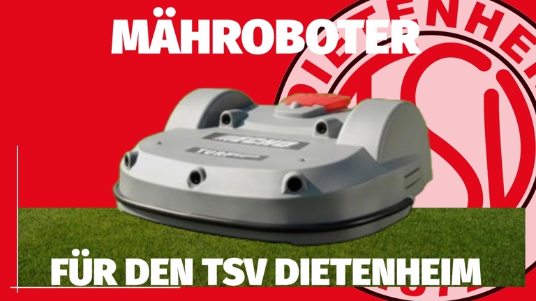 Mähroboter für das Dietenheimer Illerstadion