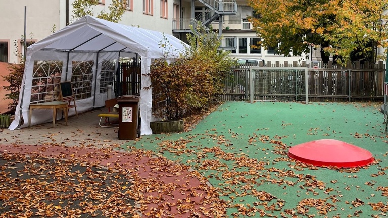 Schatten für Kinder der Kita St. Stephan - Sonnensegel